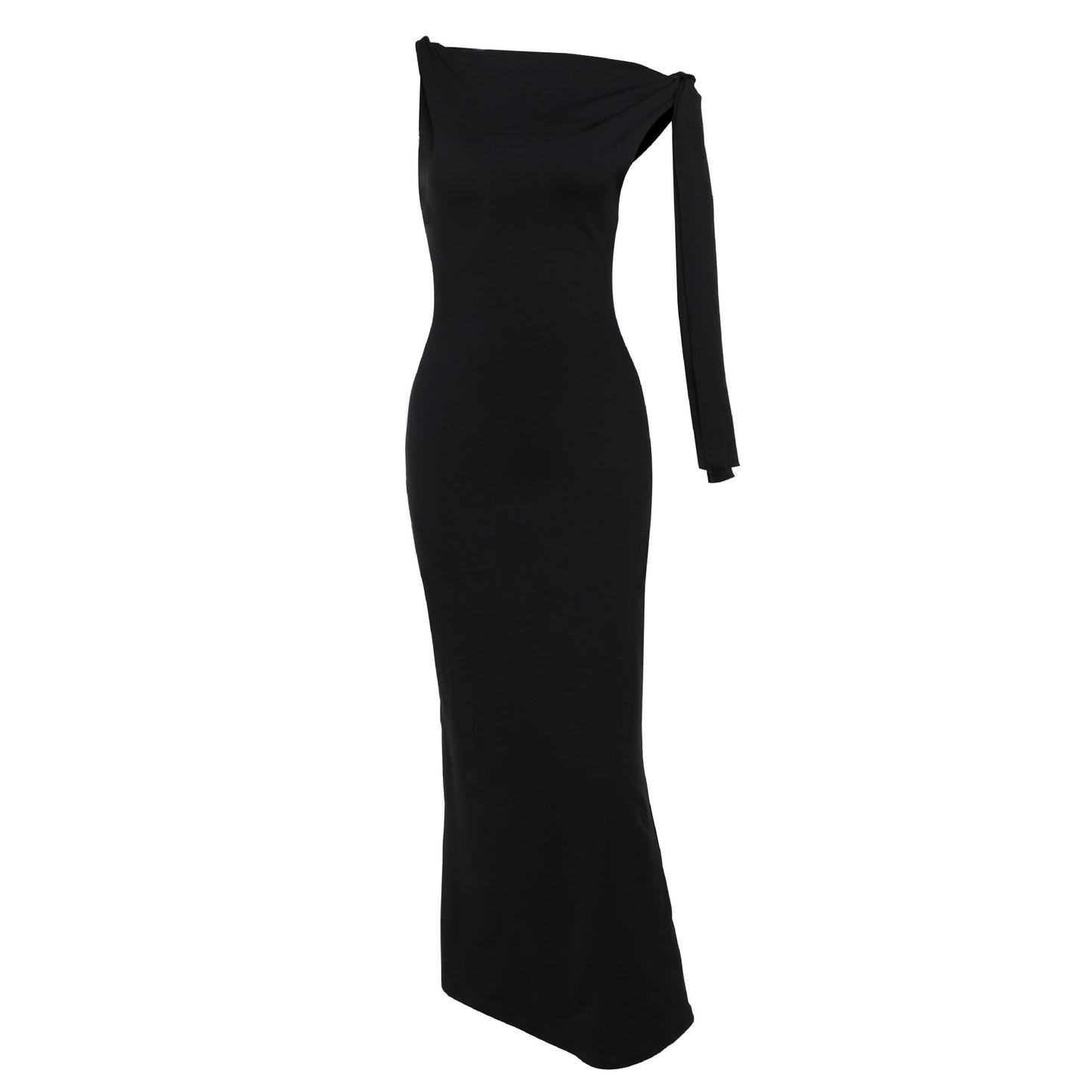 One‑Shoulder Ribbon Long Dress What Else You Got?