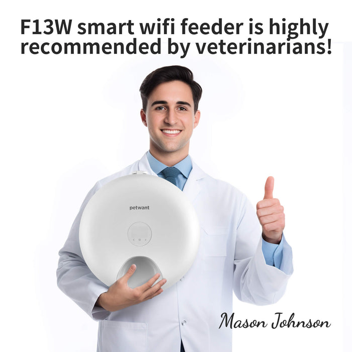 Blessed Paws WiFi 6 Automatic Pet Feeder - Smart Dry & Wet Food Dispenser with App Control & Ice Packs
