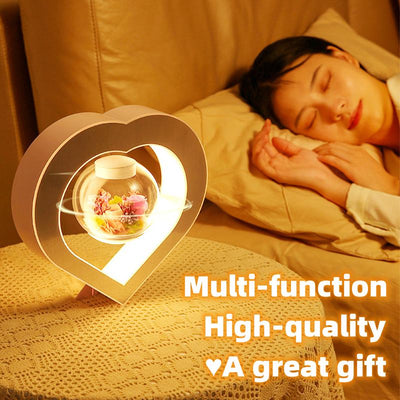 Eternal Love Floating Heart LED Night Light - Magnetic Levitation Lamp for Valentine's Day & Special Occasions