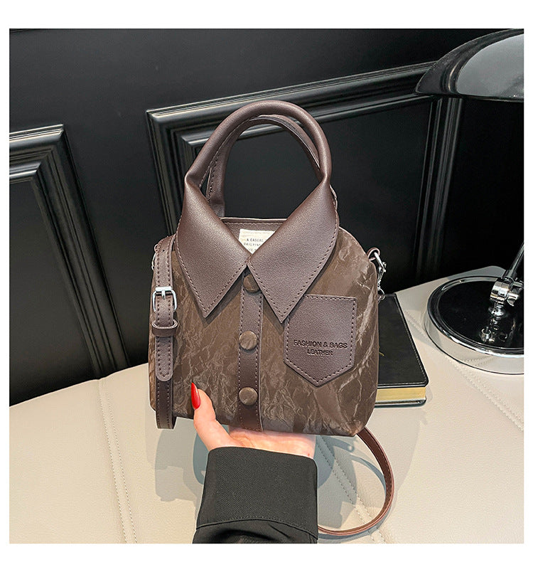 Minimalist PU Crossbody Bag – Small Everyday Shoulder Purse with Stitch Detail What Else You Got?