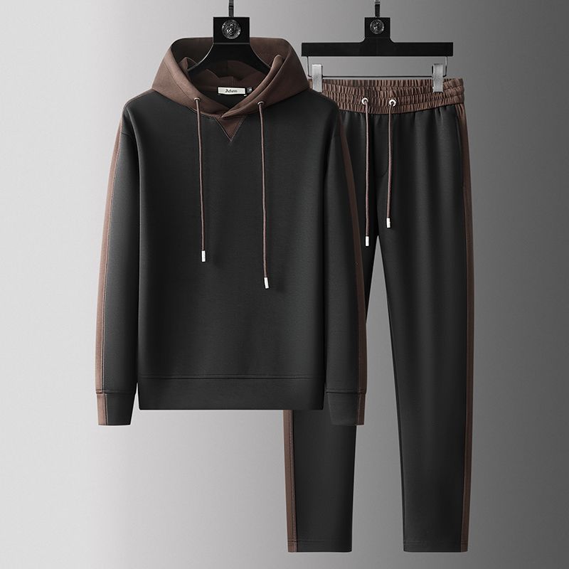 Men's Patchwork Hoodie Trousers Suit What Else You Got?
