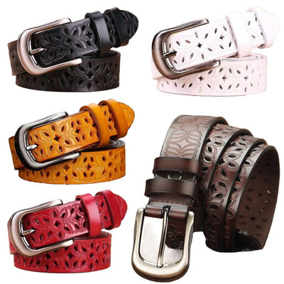 Women's Hollow Pattern Waist Belt – Vintage Pin Buckle Denim & Jean Belt