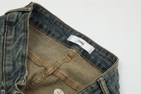Contrast Color Washed Jeans For Men
