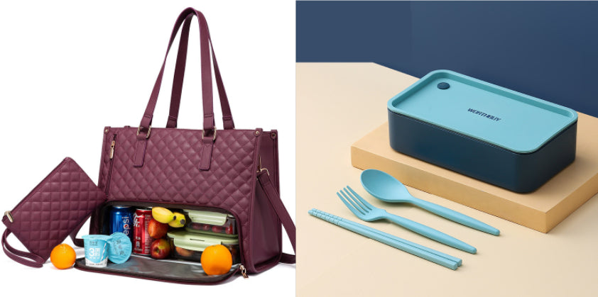 Convenient Commute New Lunch Bag Women's Insulated Lunch Box Women's Leak-proof Large Purse Diagonal Computer Storage What Else You Got?