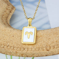 Stainless Steel Zodiac Constellation Necklace