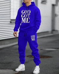 Men's Casual Sporty Hoodie & Pants Set – Comfortable Two-Piece Tracksuit