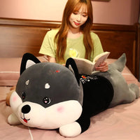 Adorable Lying Husky Plush Pillow - Cozy & Faith-Filled Decor