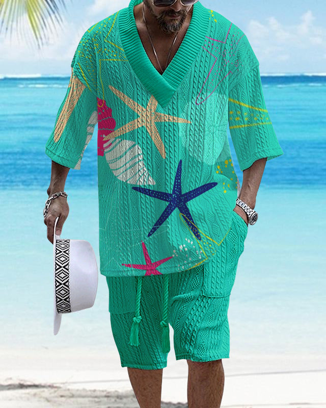 Loose Casual Short Sleeve Two‑Piece Suit – Summer Top & Shorts Set (Polyester, S–4XL) What Else You Got?