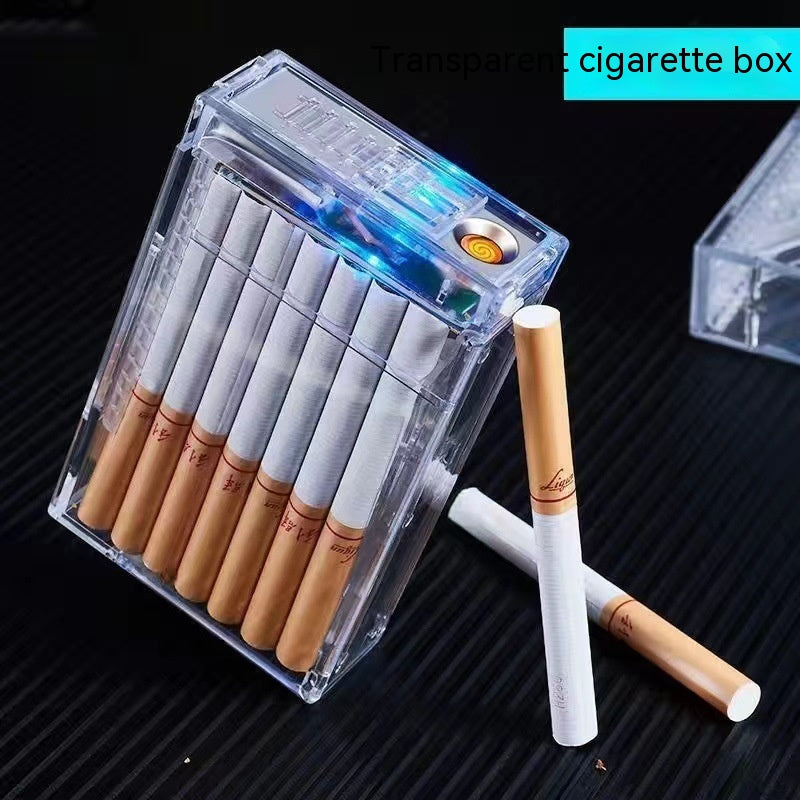 Cute Transparent Cigarette Case with Built‑In Lighter What Else You Got?
