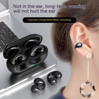 Faith-Friendly Wireless Ear Clip Headset - Comfortable Bone Conduction Bluetooth Headphones