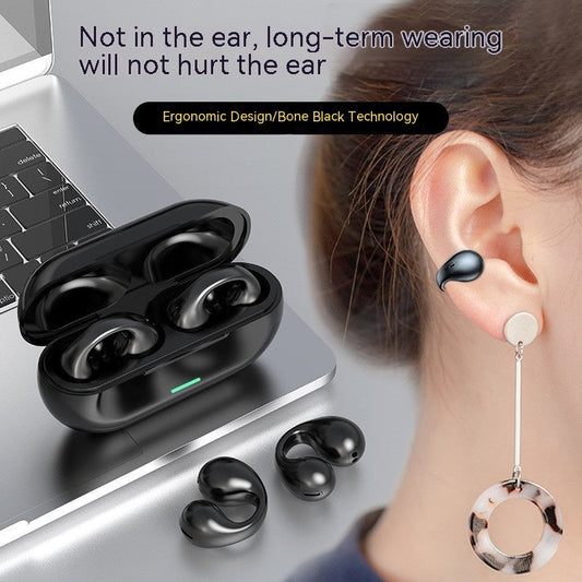 Wireless Ear Clip Bluetooth Headset TWS Comfortable Wear Not In-Ear Sports Wireless Bone Conduction 5.3 Bluetooth Headset What Else You Got?