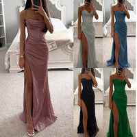 Graceful Split Suspender Evening Gown - Modest & Luxurious Christian Dress for Women