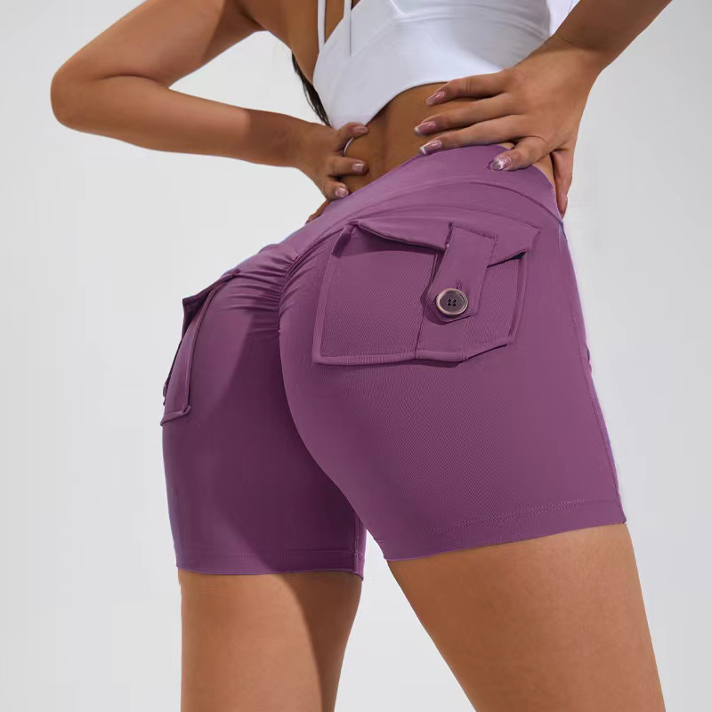 High Waist Hip Lifting Shorts With Pockets Quick Dry Yoga Fitness Sports Pants Summer Women Clothes What Else You Got?