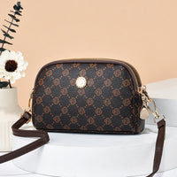 Patchwork Crossbody Bag – Trendy PU Shoulder Purse with Dual Zippers