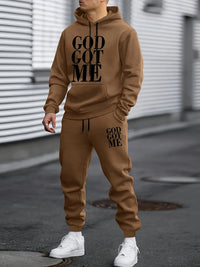 Men's Casual Sporty Hoodie & Pants Set – Comfortable Two-Piece Tracksuit