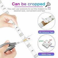 RGB LED Strip Lights 5050 Bluetooth App Control - Music Sync Room & TV Backlight