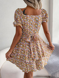 Graceful Bloom Floral Summer Dress - Elegant A-Line Floral Print Dress for Women
