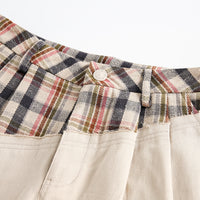 Men's Patchwork Cropped Pants – Colorblock Workwear Style Fifth-Length Pants
