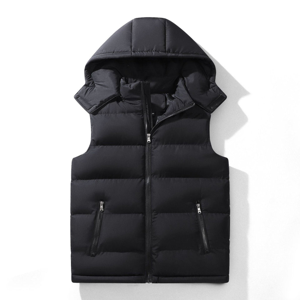 Men’s Hooded Thermal Vest – Extra‑Thick Casual Sleeveless Jacket with Zipper Pockets (XS–3XL) What Else You Got?
