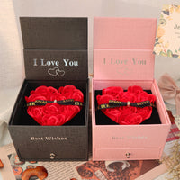 Elegant Double Life Rose Jewelry Gift Box Set - Perfect for Christian Gifts