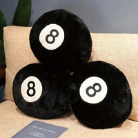 Poolside Faith 8-Ball Plush Pillow - Fun Billiards Decor for Home & Game Room