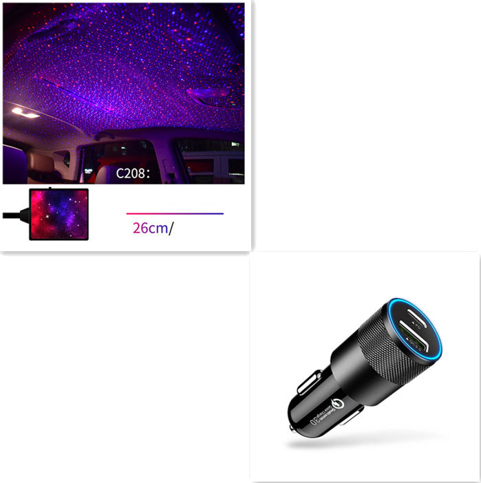 USB Starry Sky Car Light Projector – Galaxy LED Interior Ambient Lighting with Voice Control What Else You Got?