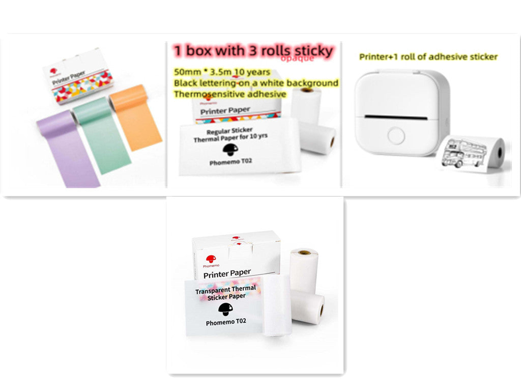 Portable Mini Thermal Label Printer Home Photo Printer Student Wrong Question Printer Bluetooth-compatible Mini Label Printer Price Tag What Else You Got?
