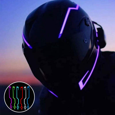 Heaven-Sent Safety: LED Helmet Signal Strip Kit for Motorcycle Riders - Reflective & Durable