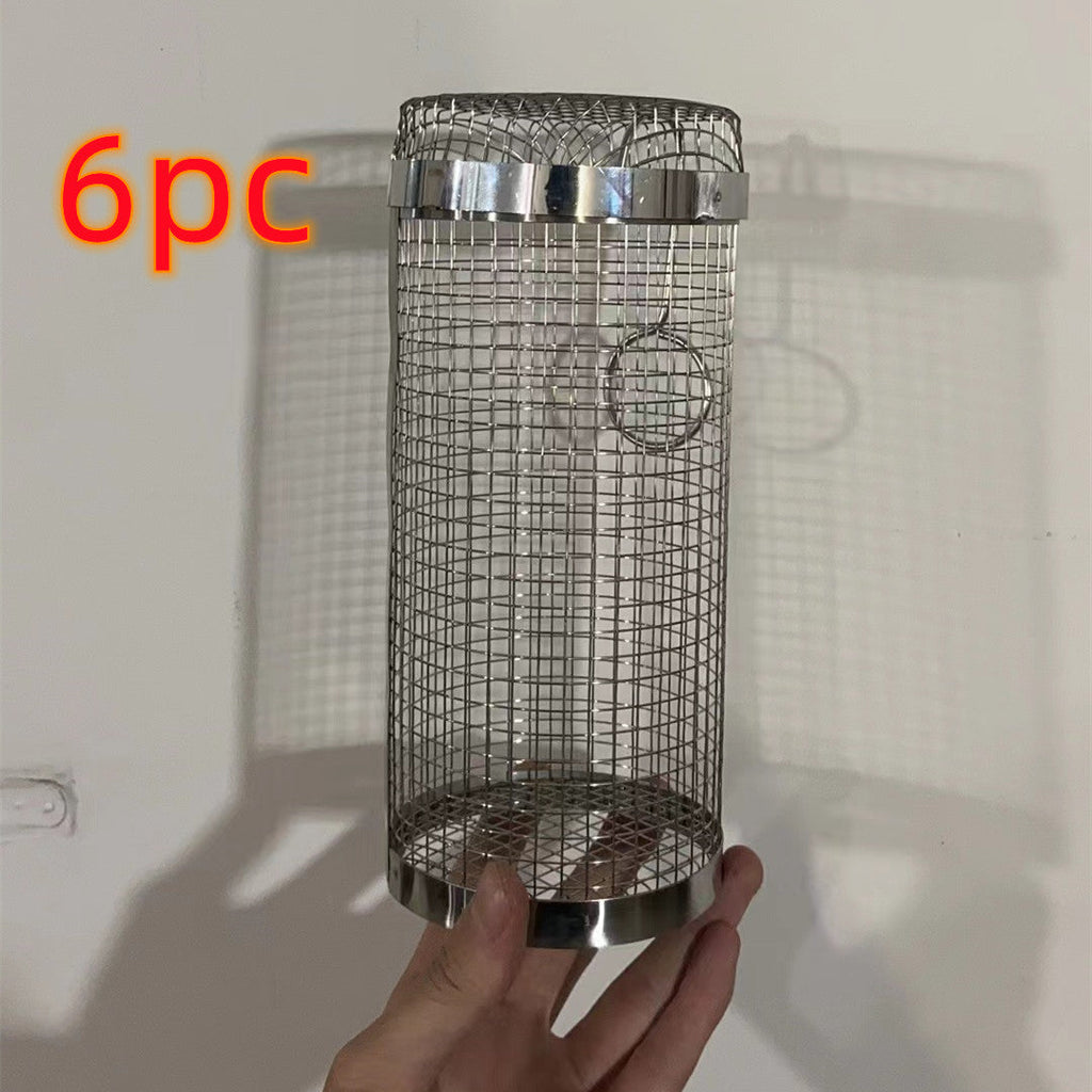 Rolling Grilling Basket – Stainless Steel Rotating BBQ Cylinder for Vegetables, Meats & Outdoor Cooking What Else You Got?