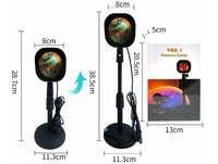 Rainbow Sunset Projection Lamp – Dreamy Night Light & Room Decor with Sunset & Rainbow Effects