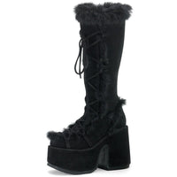 Elegant Women's Thick Heel Fur Boots - Stylish & Comfortable for Every Occasion