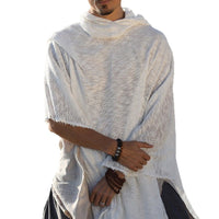 Mens Hooded Casual Cape-Style Fashion Cloak