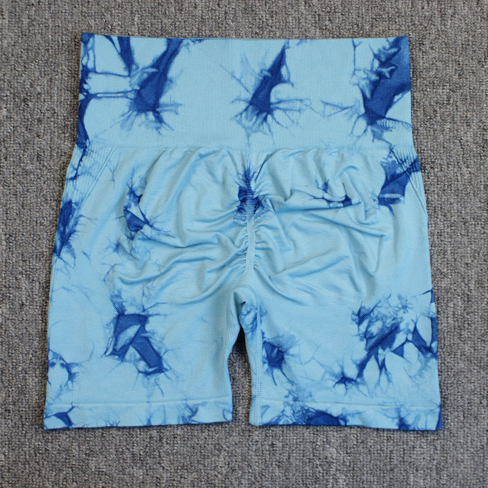 Tie-dye Printed Yoga Pants Summer Quick-drying Fitness Shorts Sexy High-waisted Hip-lifting Leggings Women Pants What Else You Got?