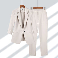 Elegant Women's Professional 2-Piece Suit Set - Office Blazer & Pants Combo