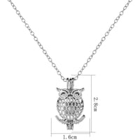 Glow-in-the-Dark Owl Necklace – Hollow Zinc Alloy Pendant with 45 cm Chain