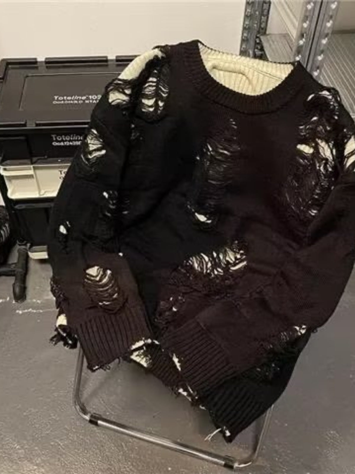 Ripped Sweater Men's Minority All-match Idle Style What Else You Got?