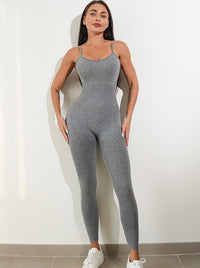 Women's Modest & Flattering Seamless Unitard - Spaghetti Strap Bodysuit for Yoga, Dance & Everyday Wear