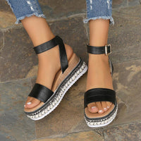 Eco-Chic Hemp Wedge Sandals – Peep Toe Platform Shoes in White, Black & Apricot