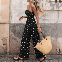 Women's Vintage Polka Dot Jumpsuit – Summer Chic & Timeless Style