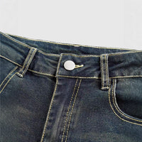 Retro Embroidered Flared Jeans