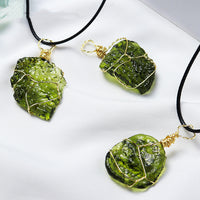 Czech Meteorite Rough Stone Pendant Necklace – Natural Cosmic Jewelry