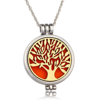 Glow-in-the-Dark Tree of Life Necklace – Luminous Zinc Alloy Pendant 45 cm