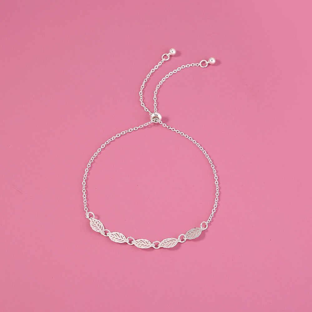Glow‑in‑the‑Dark Silver Leaf Copper Bracelet What Else You Got?