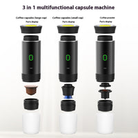Portable Espresso Machine – 3-in-1 Travel Coffee Maker for Ground Coffee & Capsules