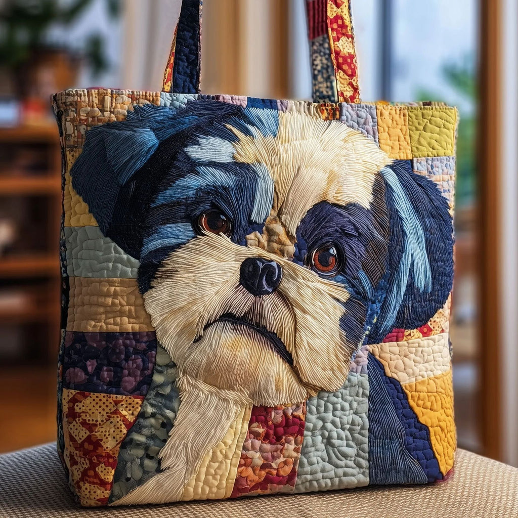 300g Canvas Dog-Printed Tote And Shoulder Bag What Else You Got?