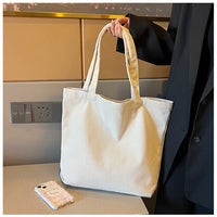 Large Corduroy Tote Bag - Spacious & Stylish Christian Shoulder Bag for Everyday Use