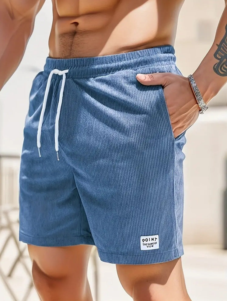Lace-up Drawstring Shorts Summer Corduroy Sports Short Pants Mens Clothing What Else You Got?