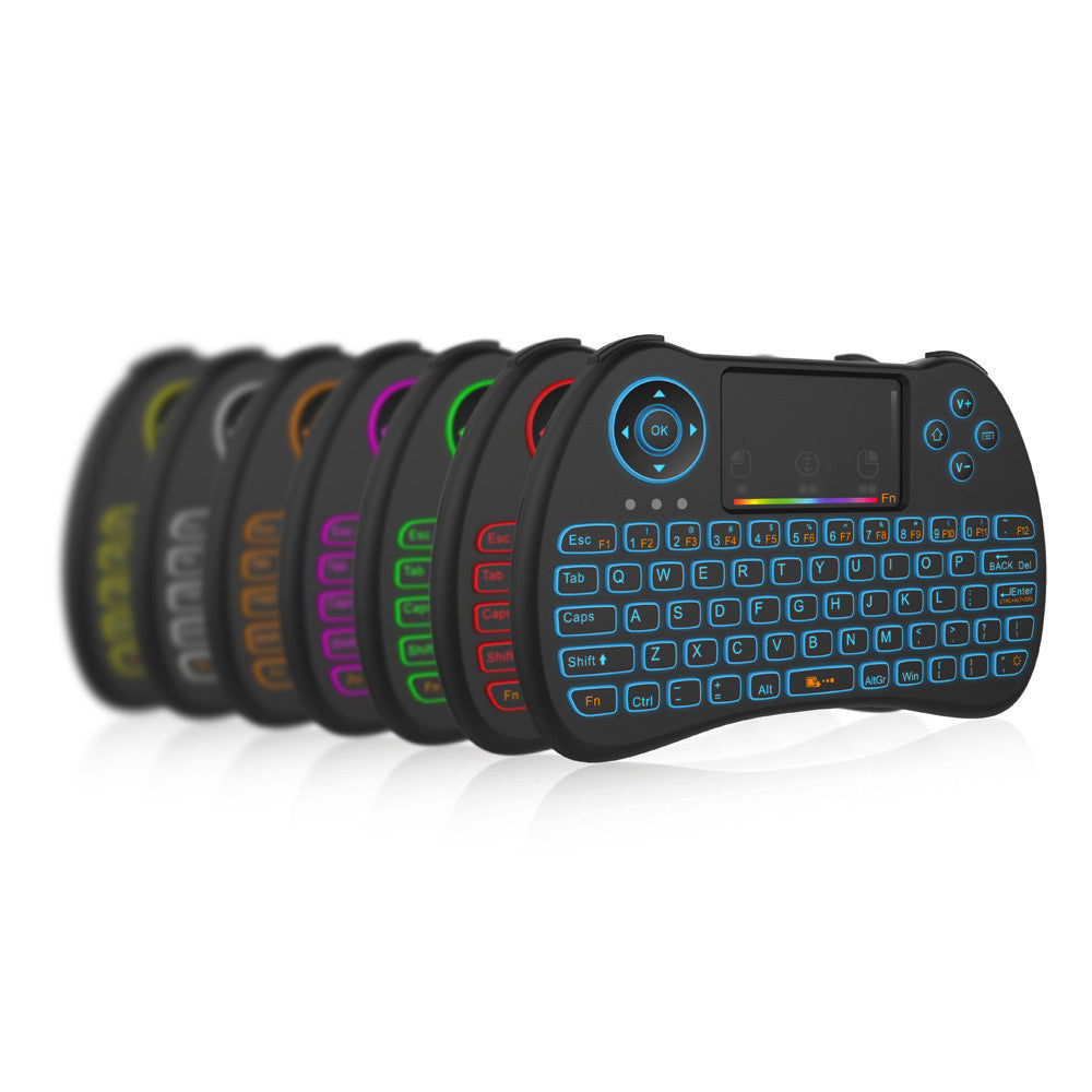 H9 Wireless Backlit Colorful Touch Remote Keyboard - Ergonomic & USB Connectivity for PC