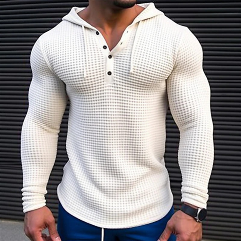 Men’s Waffle‑Knit Pullover Long Sleeve T‑Shirt What Else You Got?