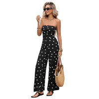 Women's Vintage Polka Dot Jumpsuit – Summer Chic & Timeless Style